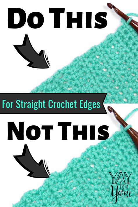 Are the edges of your crochet wavy?  Are there gaps from turning chains along the sides?  Fix that problem NOW with a Chainless Starting Stitch! Straight Crochet, Modern Haken, Crochet Edges, Crochet Edge, Crochet Hack, Crochet Bolero, Crochet Lessons, Crochet Stitches For Beginners, Your Crochet