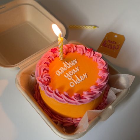 #bentocake #lunchboxcake #cake Orange Bento Cake, Quote Cake, Orange Birthday Cake, Cake Orange, Bento Cake, Orange Decor, Layer Cakes, Orange Cake, Box Cake