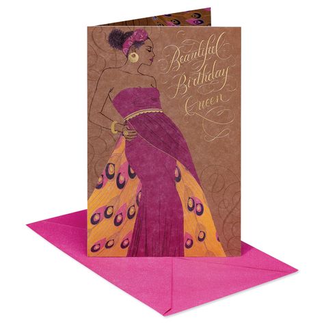 PRICES MAY VARY. Front Message: Beautiful Birthday Queen Inside Message: You sit on the throne of your amazingness, and every candle that’s lit for you today finds itself in the shadow of your spectacular brilliance. This empowering birthday card by American Greetings features gold foils that complement the magenta dress. This card measures 6.75 in. x 4.625 in. Envelope is included. American Greetings offers exceptional greeting cards, gift wrap and celebration products so you can connect in way Magenta Dress, Girl Birthday Cards, Birthday Queen, Beautiful Birthday, The Throne, American Greetings, The Shadow, Gift Wrap, Girl Birthday