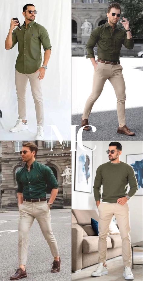 Khaki Pants Outfit Men, Mens Outfits Dressy, Mens Smart Casual Outfits, Mens Business Casual Outfits, Pants Outfit Men, Classy Outfits Men, Mens Fashion Blazer, Mens Casual Outfits Summer, Smart Casual Men