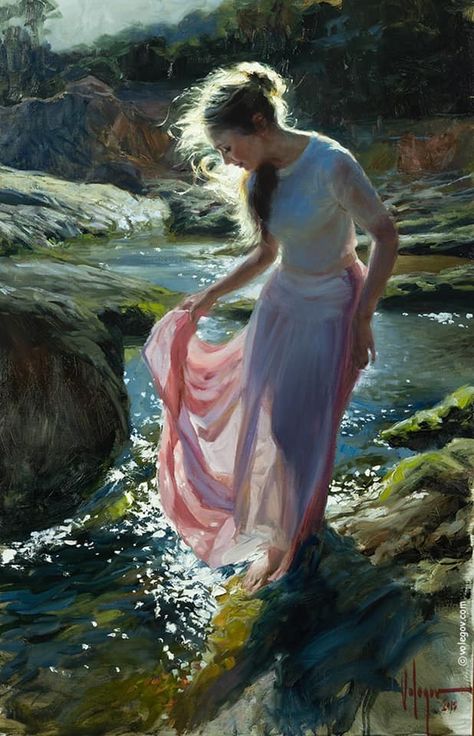 Vladimir Volegov “She walks in beauty”; oil on canvas, 65x100 cm. October 2018 Vladimir Volegov, Painting Of A Woman, She Walks In Beauty, Painted Ladies, Female Art Painting, Realistic Paintings, Romantic Art, Classical Art, Woman Painting