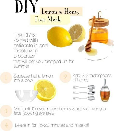 DIY Lemon & Honey Face Mask Acne Face Mask Recipe, Lemon And Honey, Acne Overnight, Honey Face Mask, Honey Mask, Face Mapping, Acne Face Mask, Diy Acne, Natural Acne