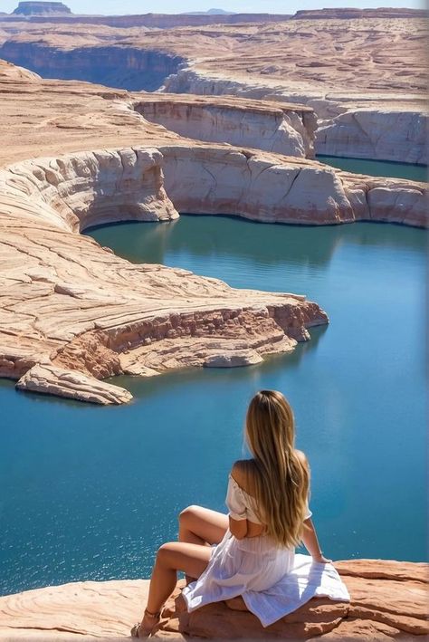 Lake Powell Arizona, Hiking Usa, Glen Canyon, Lake Atitlan, Lake Powell, Arizona Usa, Turquoise Water, Wonderful World, San Pedro