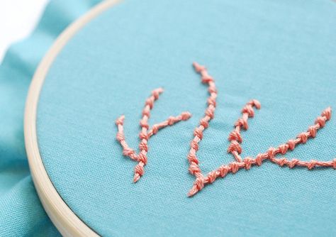 Coral Stitch, Embroidery Basics, Coral Embroidery, Under Sea, Wild Olive, Contemporary Embroidery, Different Feelings, Sea Coral, Coral And Gold