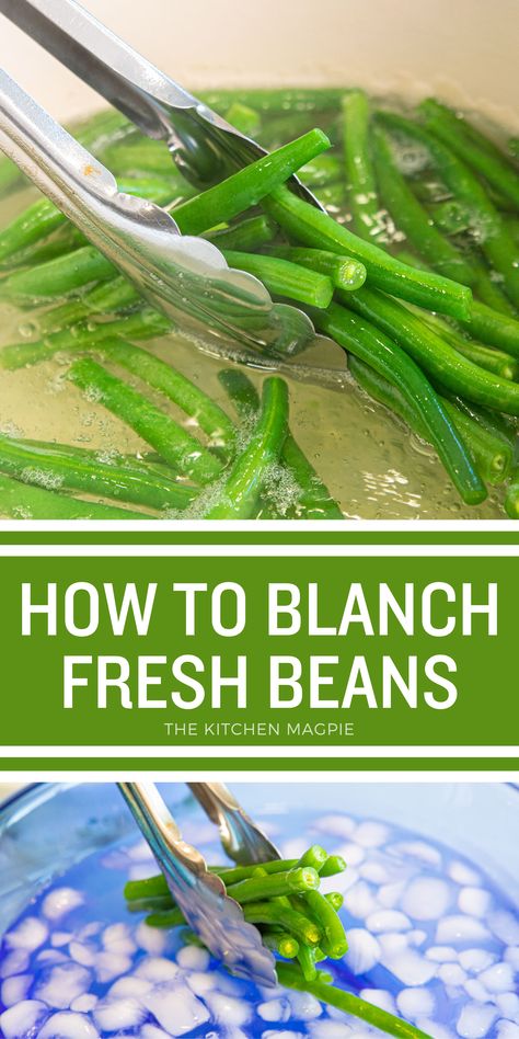 How To Blanch Green Beans Blanch Green Beans, Salmon Green Beans, Bacon Wrapped Green Beans, Green Beans Side, The Best Green Beans, Green Beans Almondine, Air Fryer Recipes Appetizers, Blanching Green Beans, Green Beans Side Dish