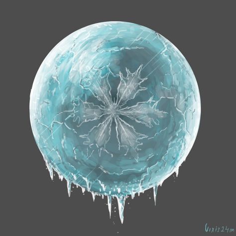 Orb of Frost by Vixis24m.deviantart.com on @DeviantArt Ice Magic Art, Magic Orb, Ice Armor, Ice Magic, Ice Powers, Crystal Orb, Dungeons And Dragons Classes, Magic Stones, Fantasy Props