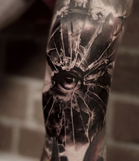 Natur Tattoo Arm, Realistic Eye Tattoo, Tattoo Design Tattoo, Realistic Tattoo Sleeve, Scary Tattoos, Muster Tattoos, Elbow Tattoos, Creepy Tattoos, Dark Art Tattoo