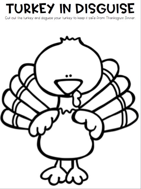 Turkey Worksheets, November Lesson Plans, Turkey In Disguise, Turkey Template, Disguise A Turkey, Turkey Activity, Turkey Disguise Project, Turkey Project, Thanksgiving Kindergarten