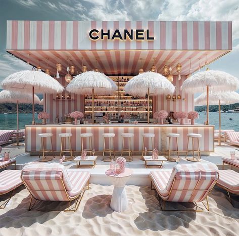 Chanel Beach, Cocktail Rose, Beach Bar, Outdoor Restaurant, Beach Design, Club Parties, Beach Bars, Destin Beach, Retail Design