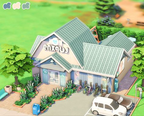 Sims 4 Airbnb, Sims 4 Vets Clinic, Sims 4 Small Vet Clinic, Sims 4 Vet Clinic Floor Plan, Sims 4 Vet Clinic Build, Sims 4 Vet Clinic, Sims 4 Brindleton Bay Builds, Ts4 Brindleton Bay House, Sims 4 Restaurant