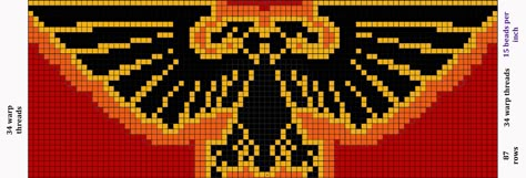 Warhammer 40K Imperial Aquila pattern By Raven Arcana 40k Pixel Art, Warhammer Perler Beads, Warhammer 40k Cross Stitch, Warhammer Cross Stitch, Warhammer Pixel Art, Hama Beads Star, Stitch Collection, Perler Crafts, Cross Stitch Collection