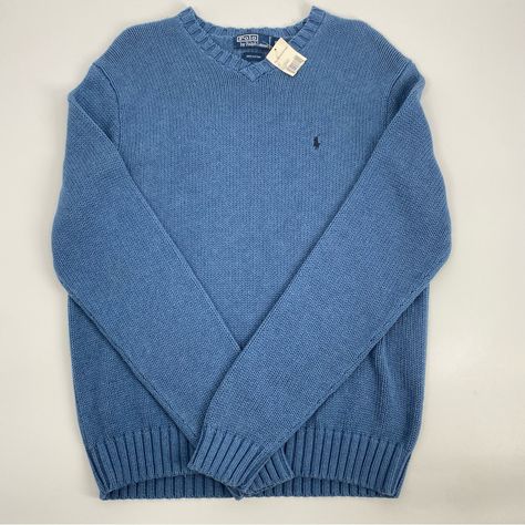 Nwt Men’s V-Neck Sweater Could Also Be A Great Women’s Oversized Style. Fabric: Mid-Weight Knit Ribbed Edges Embroidered Logo At Chest V- Neck And Long Sleeves Shell: 100% Cotton Coastal Granddaughter Clothes, Wool Sweater Men, Thrift Inspo, Sweater Fabric, Coastal Granddaughter, Back Pain Exercises, Vintage Fits, Ralph Lauren Sweaters, Oversized Style