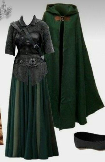 Sage Green Medieval Dress, Green Midevil Dresses, Medieval Fantasy Dress Warriors, Dresses Aesthetic Royal, Midevil Outfits Female, Green Fantasy Outfit, Medival Dresses Aesthetic, Lotr Inspired Outfits, Elvish Clothing