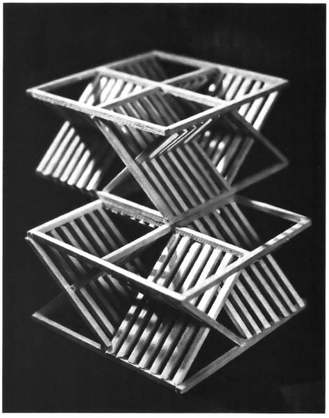 Wucius Wong’s Principles of Three-Dimensional Design (1976) – SOCKS Concept Models Architecture, Geometric Sculpture, Arch Model, Principles Of Design, 3d Modelle, Modern Graphic Design, Model Making, Luxor, Wood Sculpture