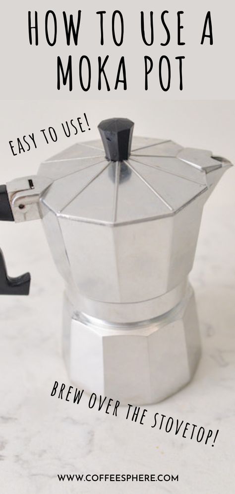 Moka Coffee Pot, How To Make Espresso In A Moka Pot, Espresso Moka Pot, Expresso Coffee How To Make, How To Use A Moka Pot, Mocha Pot Coffee, How To Make Espresso, Moka Pot Recipes, Espresso Maker Recipes