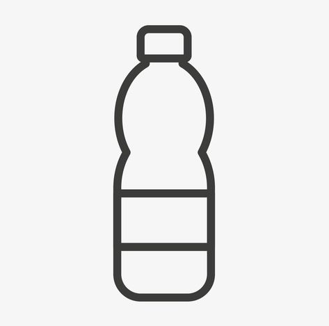 Plastic bottle outline icon. Vector illustration. Beverage symbol How To Draw A Water Bottle, Water Bottle Drawing Easy, Plastic Bottle Drawing, Plastic Bottle Illustration, Water Bottle Doodle, Bottle Drawing Easy, Water Bottle Illustration, Bottle Outline, Water Bottle Drawing