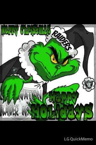 Oakland Raiders Grinch, Raiders Cartoon, Las Vegas Raiders Wallpaper Iphone, Raiders Artwork, Football Humor Nfl, Oakland Raiders Wallpapers, Christmas Card Images, Oakland Raiders Logo, Raiders Wallpaper