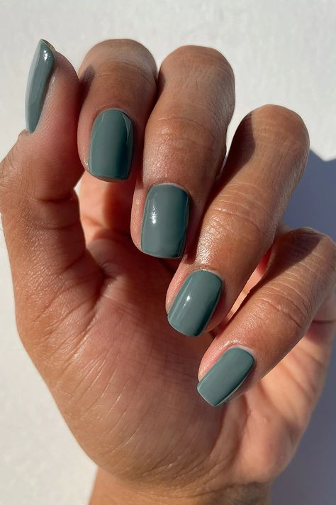 Dark Green Nail Polish, Dark Green Nail, Teal Nails, Dark Green Nails, Dusty Teal, Cirque Colors, Green Nail Polish, Vegan Nail Polish, Green Nail