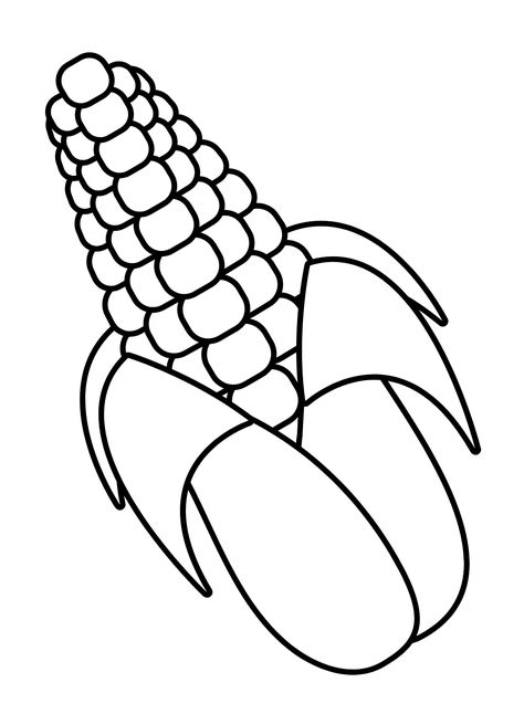 Corn Drawing, Rainbow Corn, Vegetable Coloring Pages, Pokemon Coloring Pages, Coloring Page Ideas, Pokemon Coloring, Fall Coloring Pages, Corn On Cob, Coloring Pages Printable