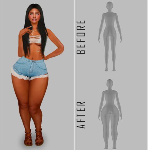 Blasian Sims, Black Sims 4 Cc Body Shape, Black Cc Sims 4 Clothes, Sims 4 Urban Female Cc, Baddie Cc Sims 4, Body Presets Sims 4, Presets Sims 4, Sims 4 Cc Body Shape, Sims 4 Body Presets