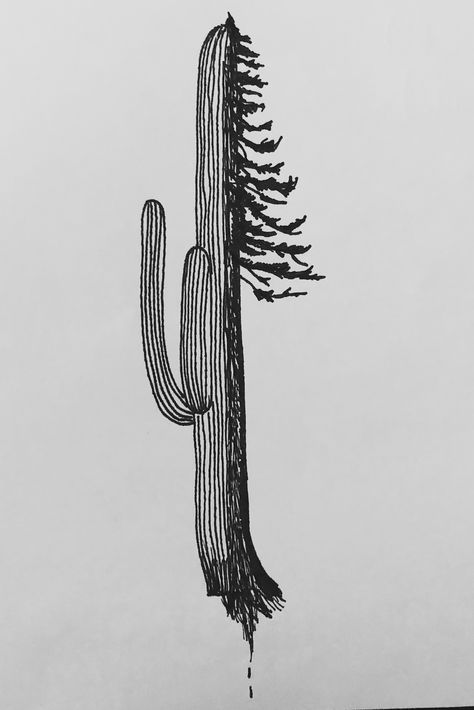 Half saguaro cactus, half redwood tree, both equally important. Small Tattoos Minimalist, Tattoo Designs Black And White, Tattoo Designs Watercolor, Tattoo Designs Geometric, Tattoos Chinese, Norse Tattoos, Tattoos Polynesian, Tattoos Celtic, Chinese Tattoos