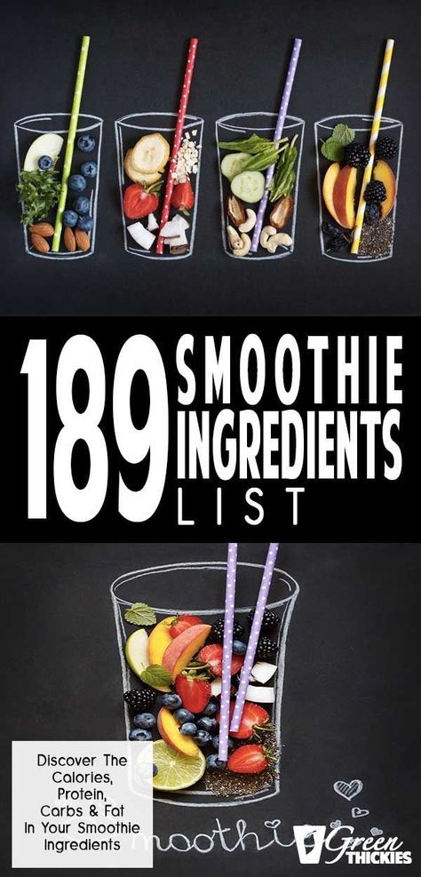 This incredibly useful smoothie ingredient list is the ultimate resource for helping you plan out the calories, protein, carbs, and fat in your smoothies.  This will help you reach your health goals much more quickly and stay in control of your own diet.  Click the link to get the full list.  You’ll be wanting to get this printed out ASAP: #greenthickies #smoothieingredients #smoothieingredientlist #ingredients #fruitlist Smoothie Ingredient List, Healthy Milkshakes, High Calorie Smoothies, Daily Smoothie, Green Thickies, Eating Challenge, Green Detox Smoothie, Natural Detox Drinks, Vitamix Recipes