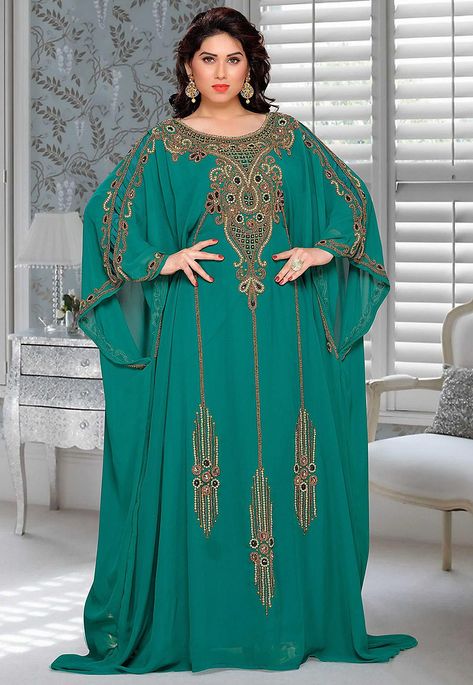 Women African Dresses, Farasha Abaya, Indian Kaftan, Chiffon Kaftan, Arabian Dress, Formal Women, Arabic Dress, Gaun Fashion, Kaftan Maxi Dress