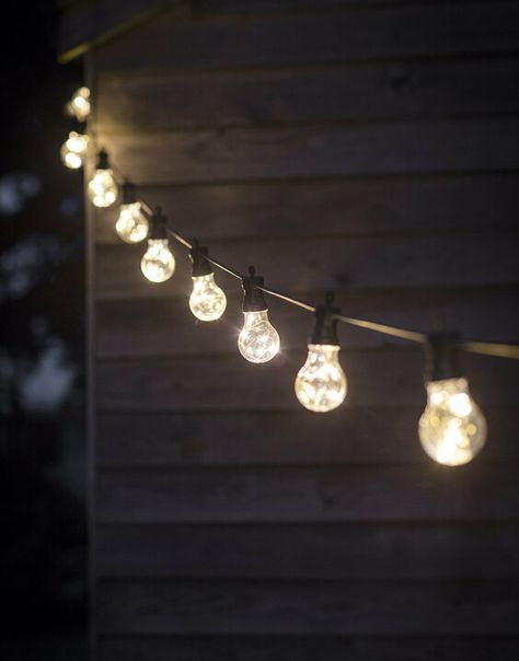 Festoon Lights Festoon Lights, Diy Outdoor Lighting, Festoon Lighting, Solar Garden, Patio Lighting, Solar Lights Garden, Ball Lights, House Doctor, My New Room