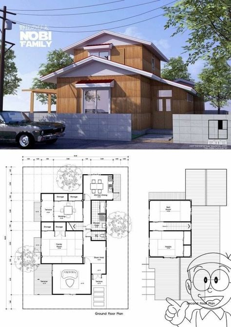 Modern Japanese House Floor Plan, Japanese House Modern, Japanese House Layout, Japanese House Plan, Japanese House Floor Plans, Japanese Modern House, Modern Japanese House, Japanese House Design, 3d Floor Plans