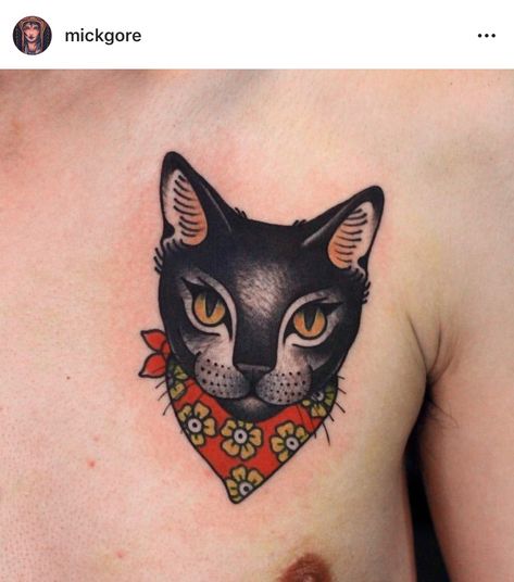 Traditional Cat Tattoo, Cat Face Tattoos, Flag Tattoo, English Tattoo, Female Tattoo, Old School Tattoo, Animal Tattoos, Cat Tattoo, Tattoo Photo