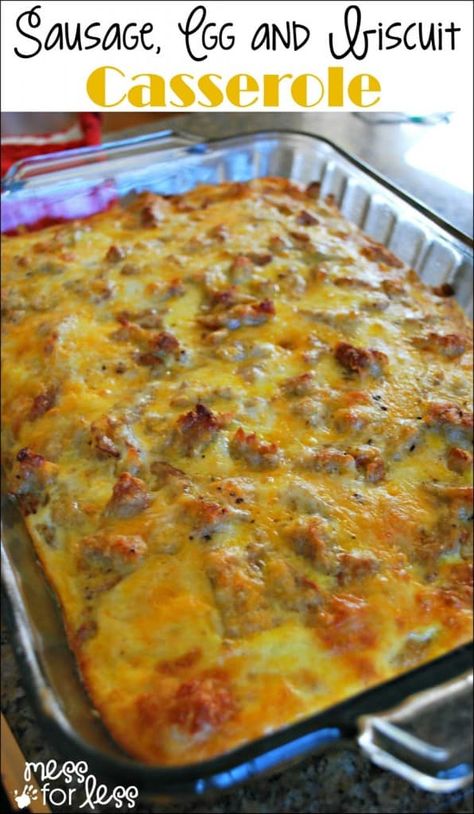 Egg And Biscuit Casserole, Biscuit Breakfast Casserole, Biscuit Breakfast, Biscuit Casserole, Breakfast Casserole With Biscuits, Best Breakfast Casserole, Best Sausage, Breakfast For A Crowd, Breakfast Casserole Easy