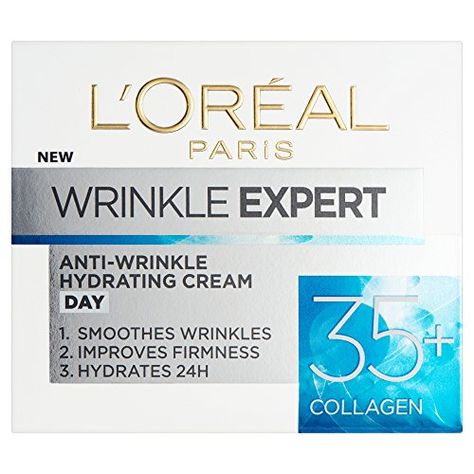 Skin Expert L'Oreal Paris 35+ Collagen Anti-Wrinkle & Hydrating Day Cream, Fresh Fragrance, 50 ml : Amazon.co.uk: Beauty Collagen Moisturizer, Best Anti Aging Products, Beauty Skin Care Products, Night Moisturizer, Anti Aging Products, Wrinkled Skin, Anti Wrinkle Cream, Hydrating Cream, Anti Aging Face