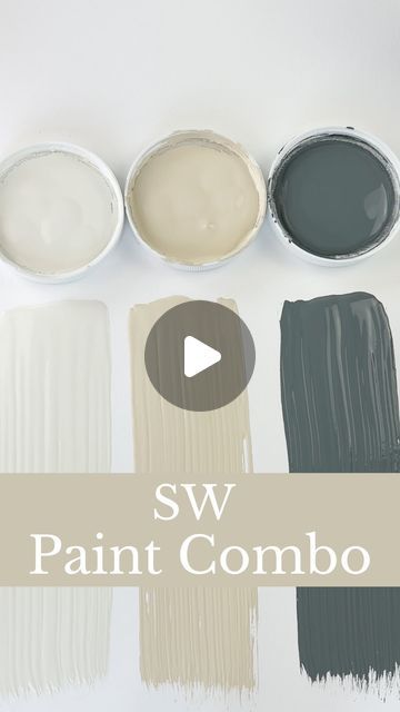 Loralee AhMu on Instagram: "You all requested another combo with Alabaster and Maison Blanche. Take a look at this one:   1️⃣ SW Alabaster is a warm and inviting off-white paint color that adds a touch of elegance to any space.  2️⃣ SW Maison Blanche is an elegant off-white paint color with a hint of beige.   3️⃣ SW Gray’s Harbor (SW 6236) is a deep and moody gray-blue paint color that adds depth and richness to any room.  There are several ways to use these colors in a space but I would apply Maison Blanche on the walls, Alabaster on trim/doors, and use Gray’s Harbor for accents like wainscoting, cabinetry, furniture, or an accent wall.   ♥️ Save this post and then follow Simplee DIY for more great combos!  #sherwinwilliams #sherwinwilliamspaint #swcolorlove #interiorpaint #interiorpainti Alabaster Accent Colors, Colors That Go With Alabaster, Alabaster Walls And Trim, Blues That Go With Alabaster, Best Trim Color For Alabaster Walls, Sw Maison Blanche, Sw Alabaster Walls, Sw Alabaster, Off White Paint Colors