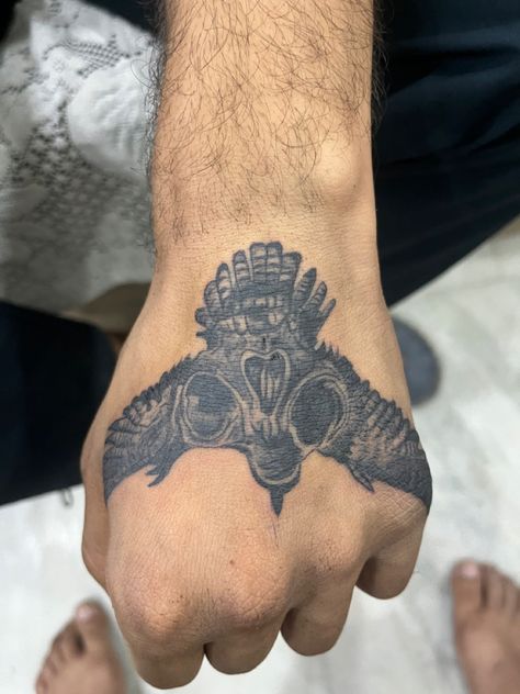 falcon tattoo with skull inside Falcon Hand Tattoo, Tattoo Idea Hand, Tattoo With Skull, Falcon Tattoo, Hand Tattoo, Tattoo Idea, Hand Tattoos, Skull Tattoo, Tatting