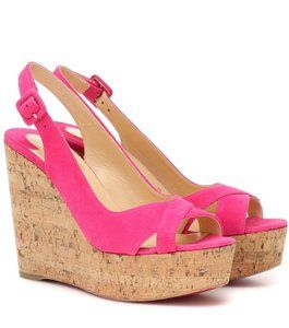 Women's Shoes 11 - Up to 90% off at Tradesy Louboutin Wedges, Pink Wedges, Women Platform Sandals, Cork Sandals, Wedges Sandals, Cork Wedges Sandals, High Heel Wedges, Wedge Pumps, Strap Shoes