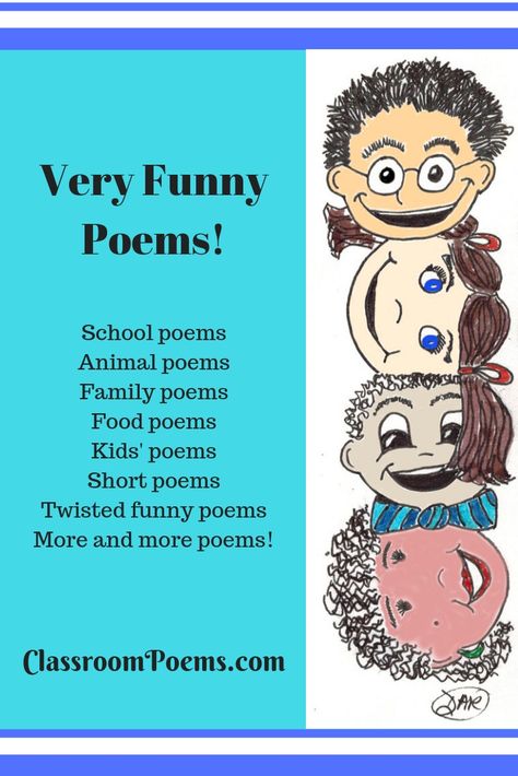 Tickle your funny bone with every kind of rhyming poems for kids! Funny Teacher Poems, Funny Rhyming Poems, Short Funny Poems, Short Poems For Kids, Funny Birthday Poems, Rhyming Poems For Kids, Funny Poems For Kids, Silly Poems, Teacher Poems