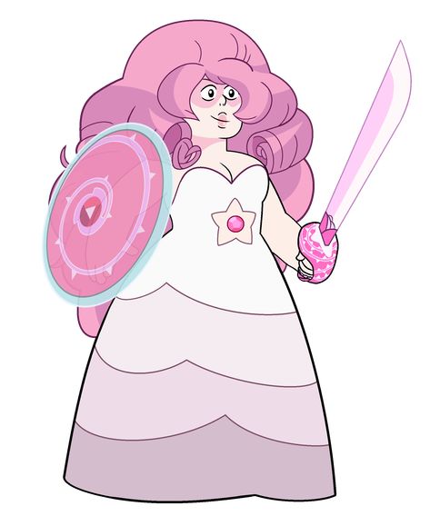 Rose Quartz (Steven Universe) Rose Quartz Steven, Rose Quartz Steven Universe, The Crystal Gems, Pink Diamond Steven Universe, Steven Universe Characters, Steven Universe Gem, Steven Universe Fanart, Universe Art, Art Style Inspiration