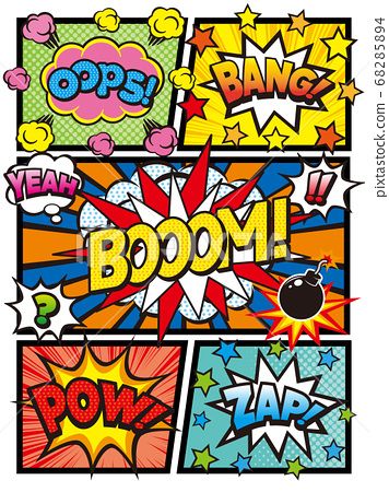 American comic style balloon material Comic Typography Pop Art, Comic Book Word Art, Comic Style Poster Pop Art, Colorful Comic Art, Comic Style Painting, Comic Art Style Background, Comic Book Decorations, Comic Book Style Illustration, American Comic Style Art