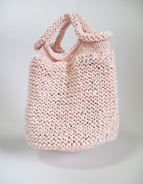 Hand Knit Bag, Handknit Design, Knit Purse, Knit Bag, Granny Chic, Crochet Purses, Knitting Accessories, Knit Or Crochet, Loom Knitting