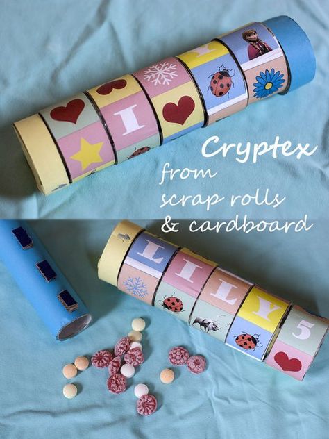 Picture of Cryptex From Scrap Cardboard Diy Birthday Gifts For Sister, Saw The Movie, Escape Room Diy, Davinci Code, Escape Room For Kids, Escape Room Puzzles, Creative Mom, Dan Brown, Escape Game