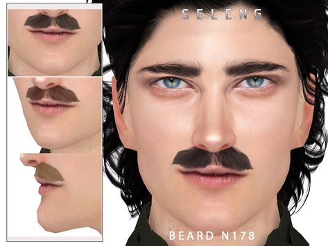 The Sims Resource - Beard N178 Sims 4 Cc Mustache Maxis Match, Sims 4 Cc Mustache, Beards And Mustaches, Sims 1, Sims4 Cc, Sims 4 Game, Beard No Mustache, Sims Mods, Sims 4 Cc