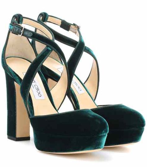 Joyce 120 velvet pumps | Jimmy Choo Green Velvet Shoes, Heels Green, Green High Heels, Cl Fashion, Green Pumps, Heels Aesthetic, Jimmy Choo Pumps, Velvet Pumps, Shoes Green