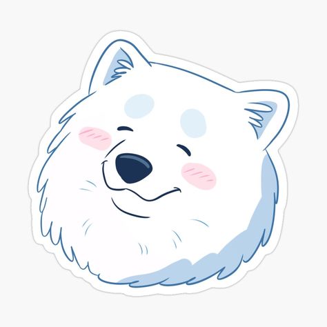 Get my art printed on awesome products. Support me at Redbubble #RBandME: https://www.redbubble.com/i/sticker/Cute-cartoon-samoyed-dog-face-by-Yaragold/152947312.EJUG5?asc=u Swimming Cartoon, Samoyed Dog, Samoyed Dogs, Different Dogs, Face Stickers, Dog Stickers, Dog Face, Embroidered Hoodie, Cute Stickers