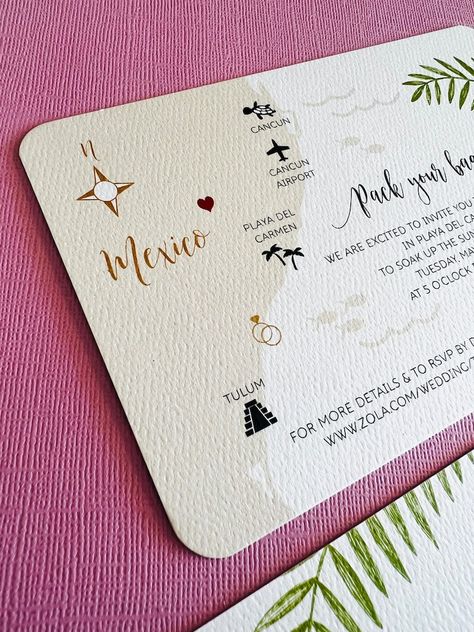 Cabo Save The Date, Wedding Jitters, Passport Wedding Invitations, Costa Rica Wedding, Wedding Map, Date Invitation, Sunflower Wedding, Mexico Wedding, Wedding 2024