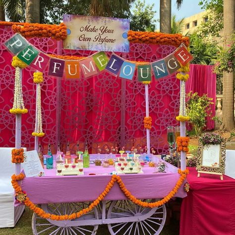 Perfume Counter, Live Counter, Perfume Bar, Stall Decorations, Haldi Function, Mehndi Decor, Grace To You, 3d Crystal, The Perfume