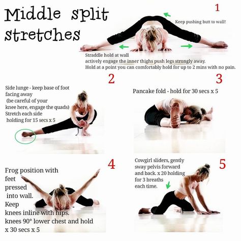 3,073 Likes, 116 Comments - ▫ Lorraine Bradley  (@catbradleyyoga) on Instagram: “Middle split stretches. Can anyone learn to middle split at any age, even if you've never been…” Splits Stretches, Photo Yoga, Middle Splits, Dance Stretches, Dancer Workout, Yoga Exercises, Easy Yoga Workouts, Yoga For Flexibility, Types Of Yoga