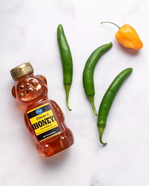 Hot Honey | Foodtalk Hot Honey Recipe, First Football Game, Serrano Pepper, Marinade Sauce, Spicy Honey, Habanero Peppers, Hot Honey, Honey Recipes, Honey Butter