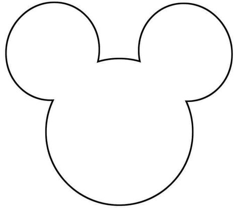 Free Printable Mickey Mouse Silhouette - Google Search 29F Mickey Mouse Template Free Printables, Mickey Mouse Head Template, Mickey Mouse Stencil, Free Mickey Mouse Printables, Mickey Mouse Template, Printable Mickey Mouse, Mickey Mouse Outline, Mickey Mouse Printables, Minnie Mouse Clipart