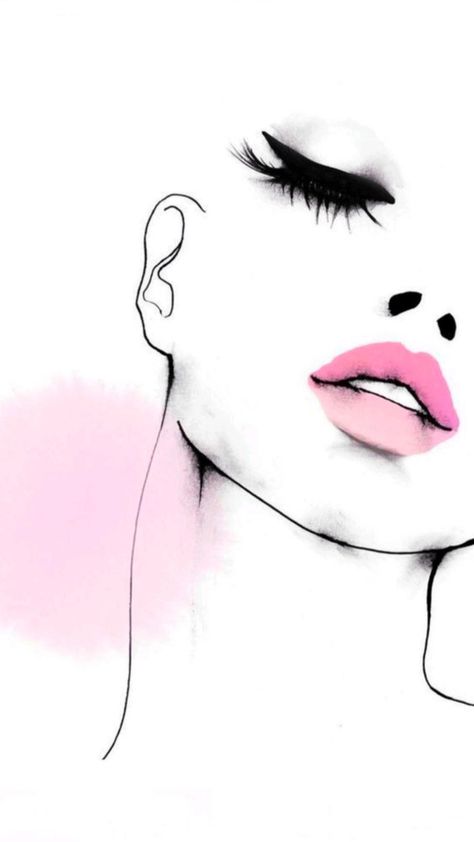 Makeup Illustration, Zestaw Ikon, Makeup Wallpapers, 얼굴 드로잉, Lashes Logo, Girly Drawings, Fashion Wall Art, Fashion Art Illustration, Art And Illustration