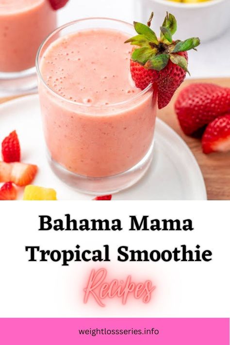 Bahama Mama Tropical Smoothie Bahama Mama Drink Tropical Smoothie, Tropical Smoothie Bahama Mama, Bahama Mama Drink Recipe, Tropical Smoothie Bahama Mama Recipe, Bahama Mama Smoothie, Bahama Mama Drink, Tropical Cafe, Tropical Smoothie Recipes, Tropical Islands Paradise